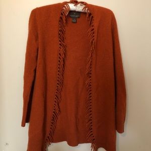 Burnt Red/Orange Cashmere Cardigan